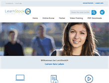 Tablet Screenshot of learnstock24.com